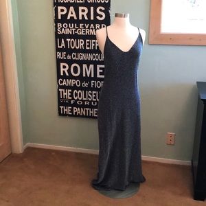 Free People Navy and Silver Maxi Dress. Small.
